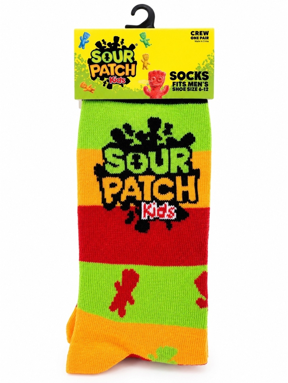 Sour Patch Kids Men’s Crew Socks Multicolor Candy Novelty Size 6-12 NW